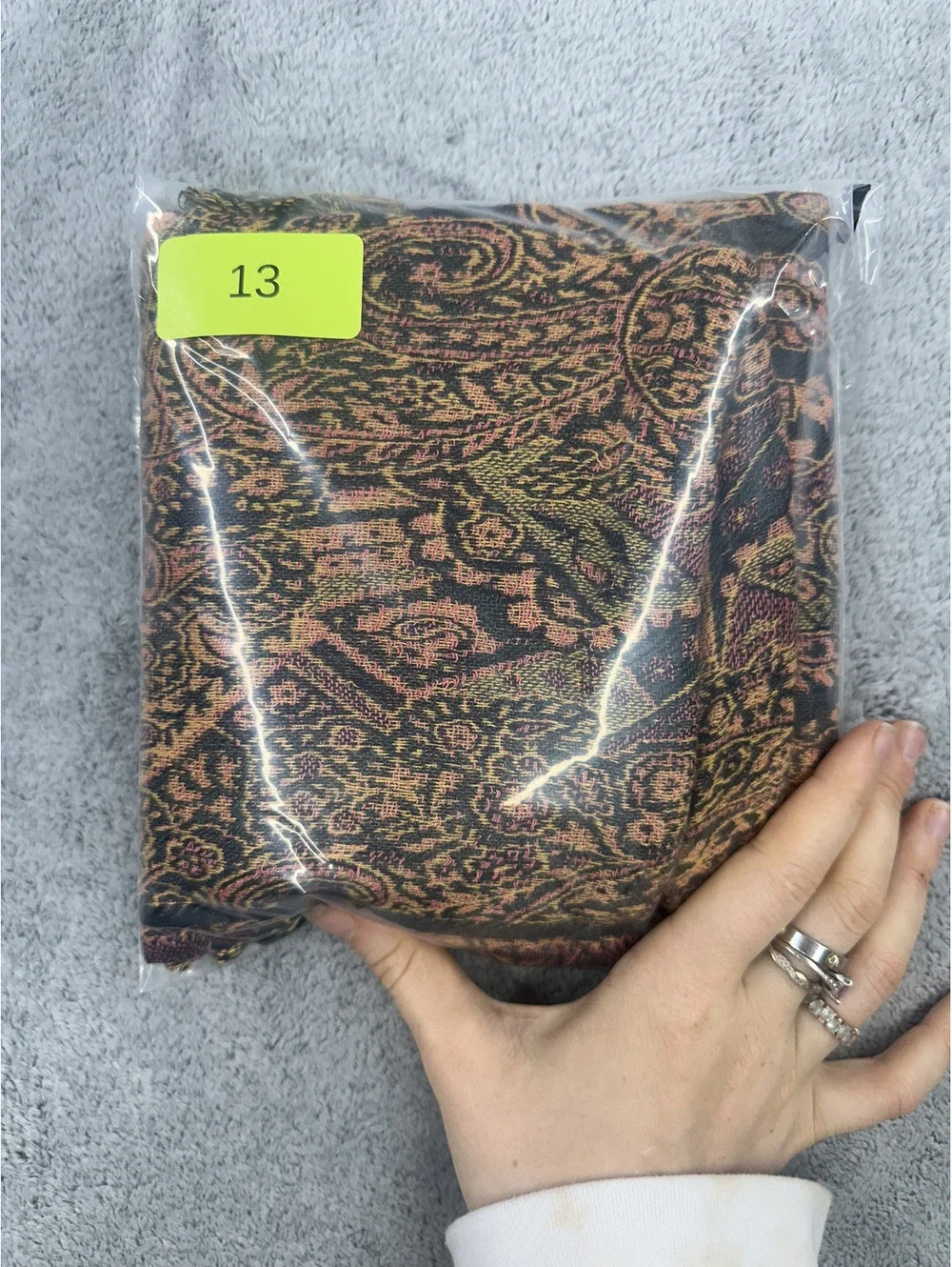 Vintage Dark Academia Paisley Pashmina